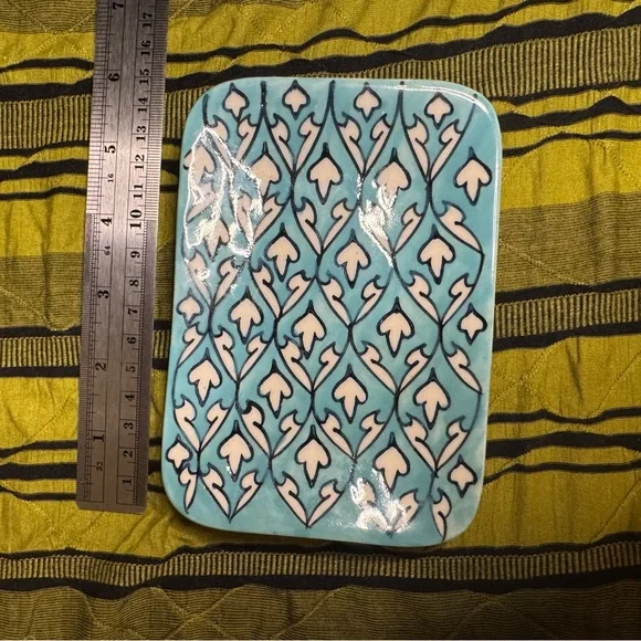 “K” & Floral Ceramic Trinket Tray Bundle - Picture 8 of 9